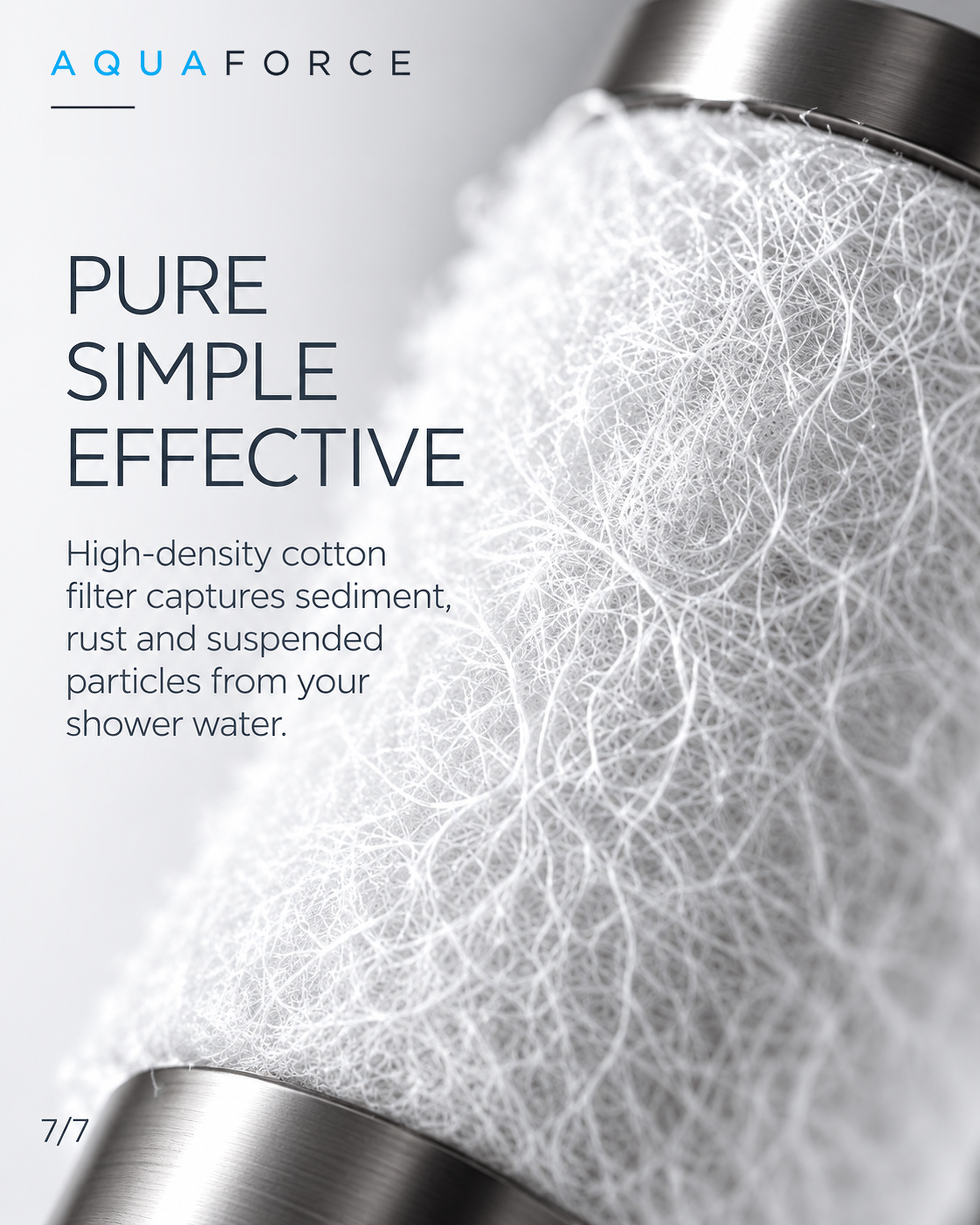 AquaForce cotton filter detail